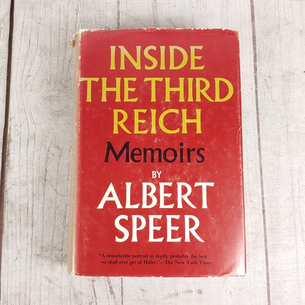 Inside The Third Reich Memoirs Albert Speer 1970 Macmillan Hardcover First Print